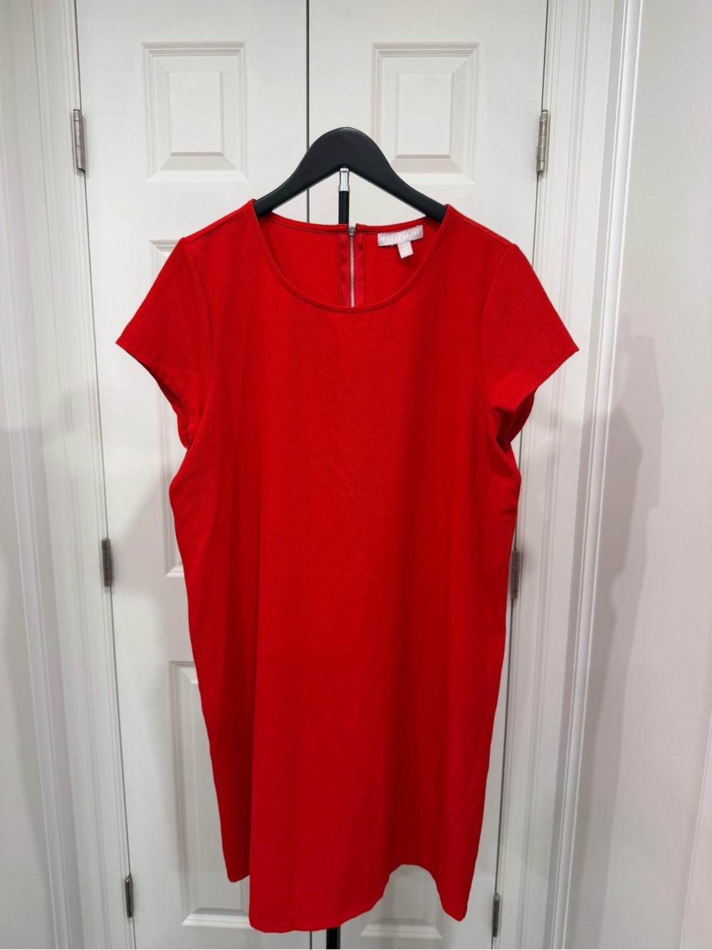 Chelsea28 Bold Red Short-Sleeve Shift Tunic